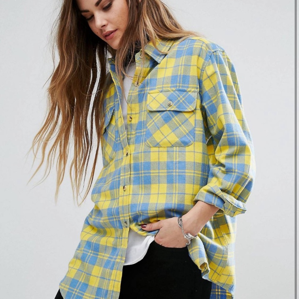 Oversized plaid reclaimed vintage flannel - Picture 1 of 5